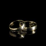 banded wedding band set