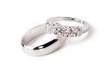 platinum diamond wedding ring set