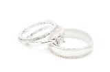 platinum wedding engagement set